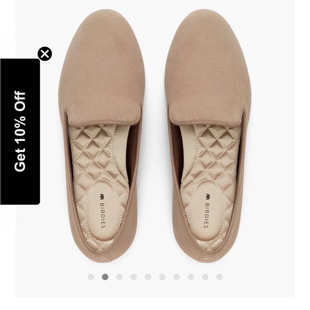 Birdies Starling Latte Suede Loafers Size 7.5